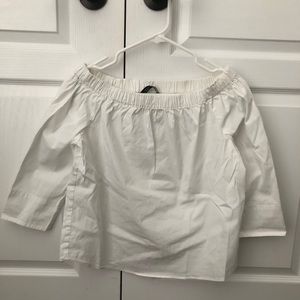 Off the shoulder white blouse